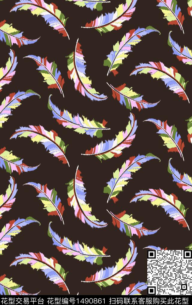 花卉大牌风小碎花数码印花华亿平台下载（图片编号: 1490861） - 瓦栏（Walan）