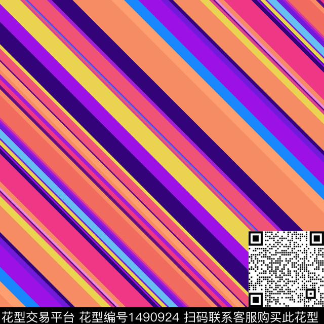 数码华亿平台女装条纹传统印花华亿平台下载（图片编号: 1490924） - 瓦栏（Walan）