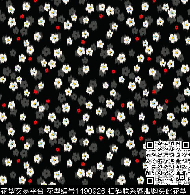 清爽底花卉花卉春夏华亿平台数码印花华亿平台下载（图片编号: 1490926） - 瓦栏（Walan）