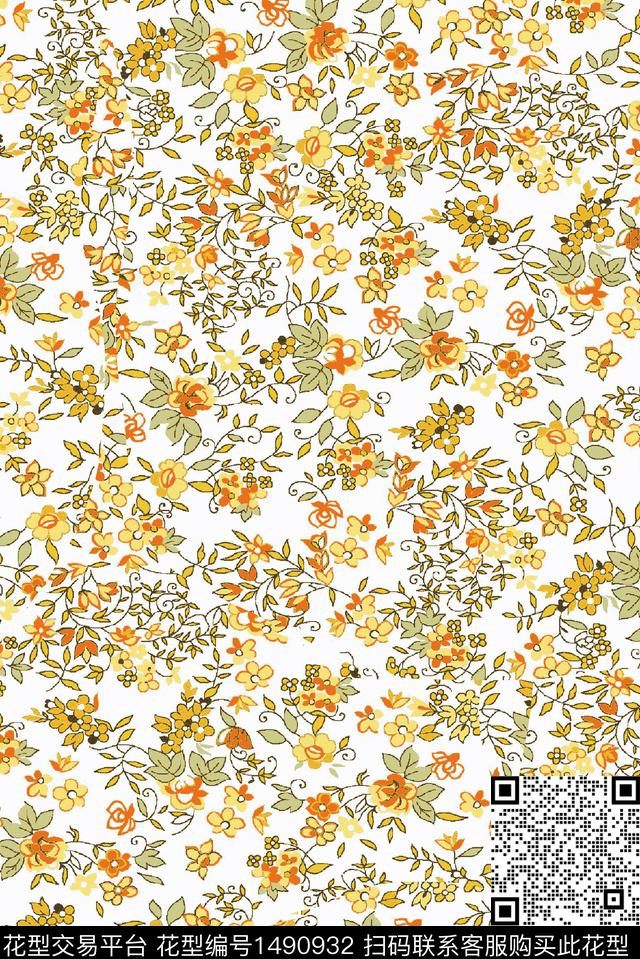 文艺女装年轻女性数码印花华亿平台下载（图片编号: 1490932） - 瓦栏（Walan）