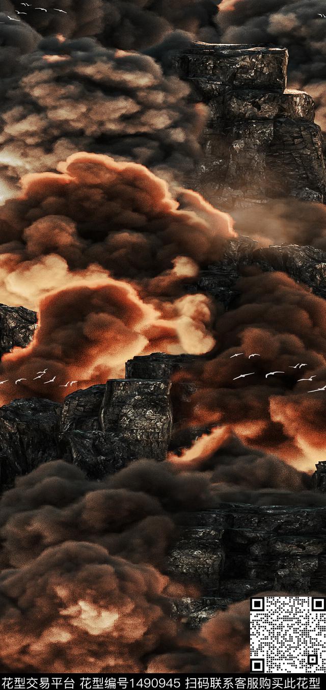 石头天空雪山数码印花华亿平台下载（图片编号: 1490945） - 瓦栏（Walan）