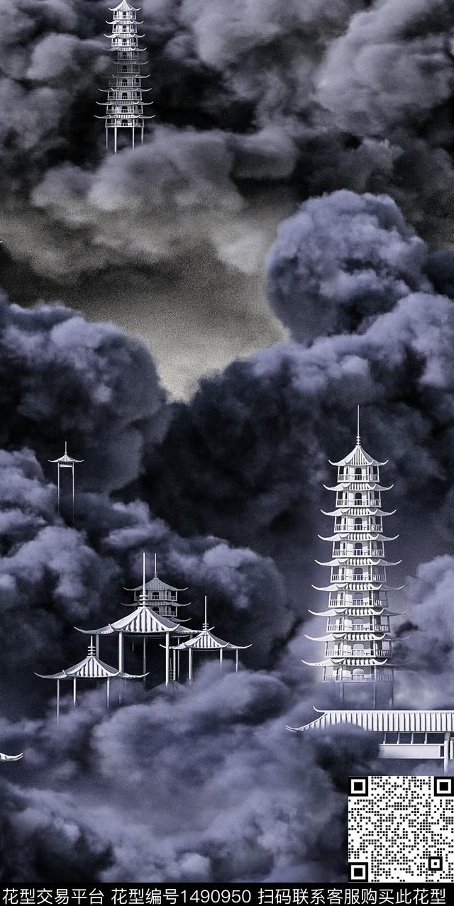 石头天空雪山数码印花华亿平台下载（图片编号: 1490950） - 瓦栏（Walan）