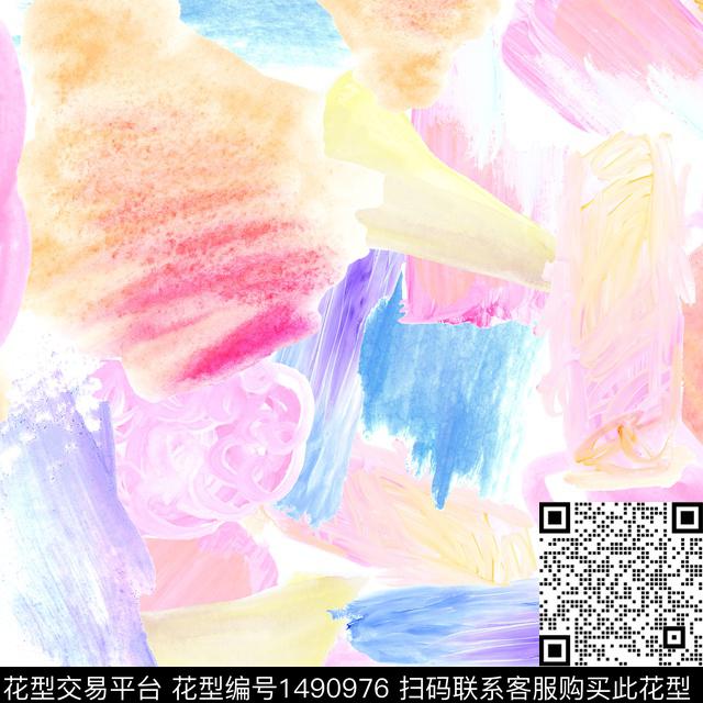 几何涂鸦趣味数码印花华亿平台下载（图片编号: 1490976） - 瓦栏（Walan）