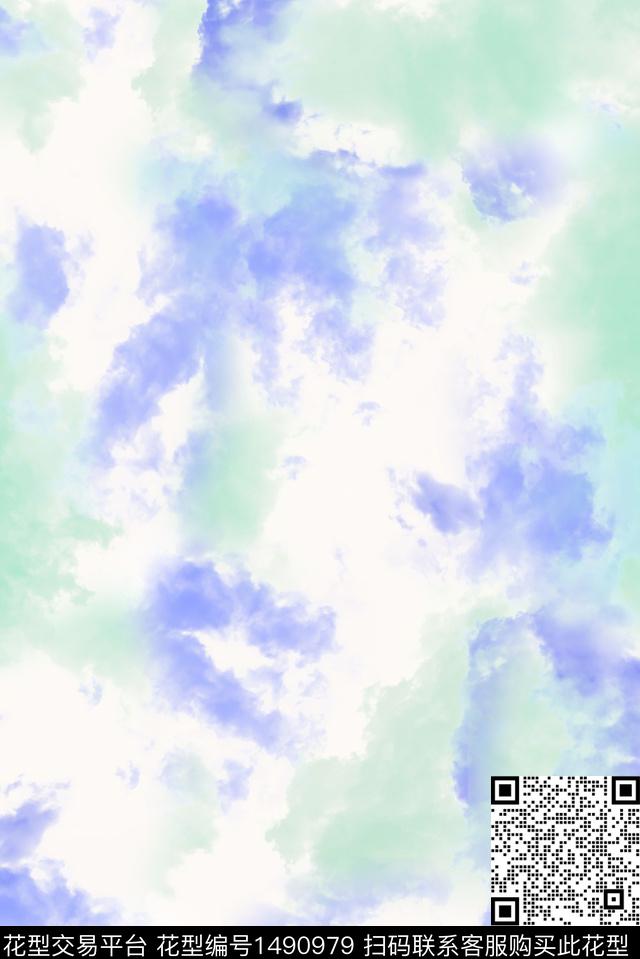 扎染华亿平台男装大牌风数码印花华亿平台下载（图片编号: 1490979） - 瓦栏（Walan）