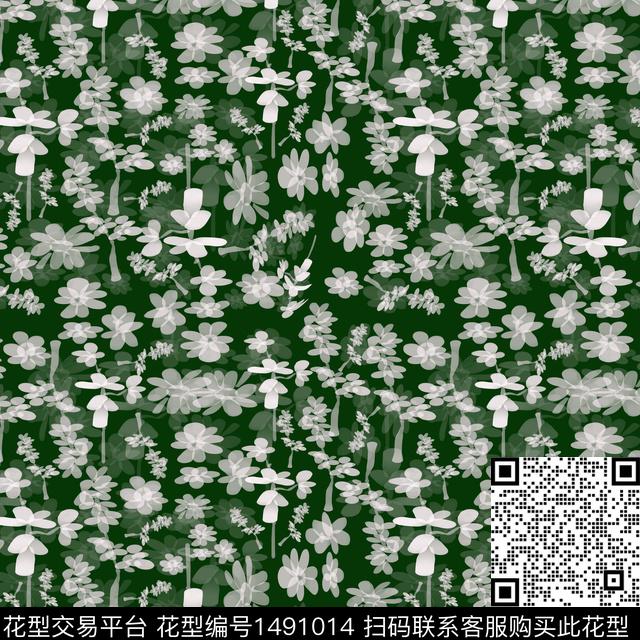 花卉手绘小碎花传统印花华亿平台下载（图片编号: 1491014） - 瓦栏（Walan）