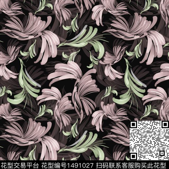 花卉手绘小碎花数码印花华亿平台下载（图片编号: 1491027） - 瓦栏（Walan）