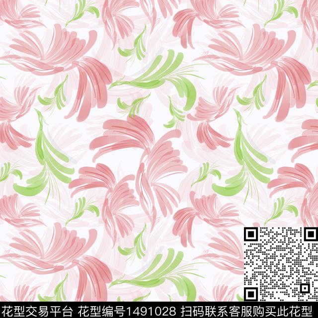 花卉手绘小碎花数码印花华亿平台下载（图片编号: 1491028） - 瓦栏（Walan）