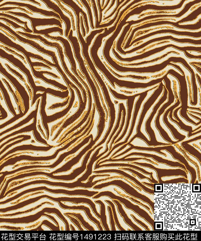 动物纹大牌风年轻女性数码印花华亿平台下载（图片编号: 1491223） - 瓦栏（Walan）