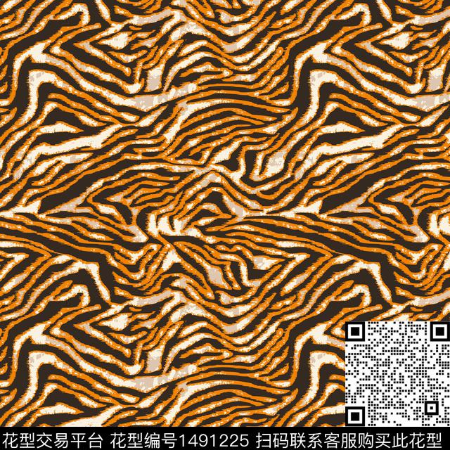 动物纹大牌风年轻女性数码印花华亿平台下载（图片编号: 1491225） - 瓦栏（Walan）