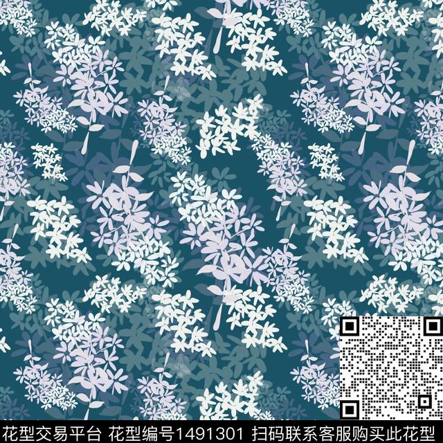 花卉手绘小碎花传统印花华亿平台下载（图片编号: 1491301） - 瓦栏（Walan）