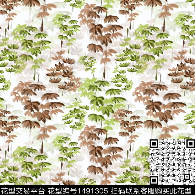 花卉手绘小碎花数码印花华亿平台下载（图片编号: 1491305） - 瓦栏（Walan）