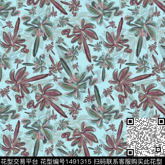 花卉手绘小碎花数码印花华亿平台下载（图片编号: 1491315） - 瓦栏（Walan）