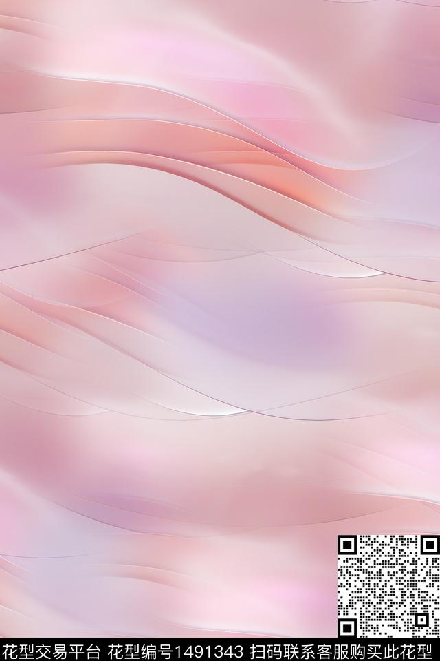 肌理扎染华亿平台大牌风数码印花华亿平台下载（图片编号: 1491343） - 瓦栏（Walan）