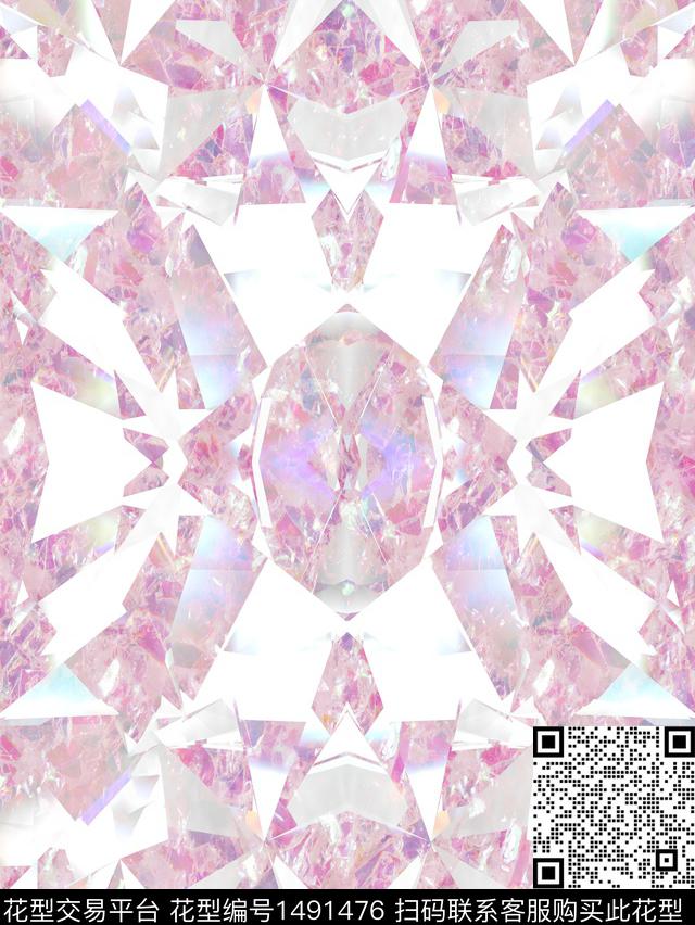 几何珠宝宝石大牌风数码印花华亿平台下载（图片编号: 1491476） - 瓦栏（Walan）
