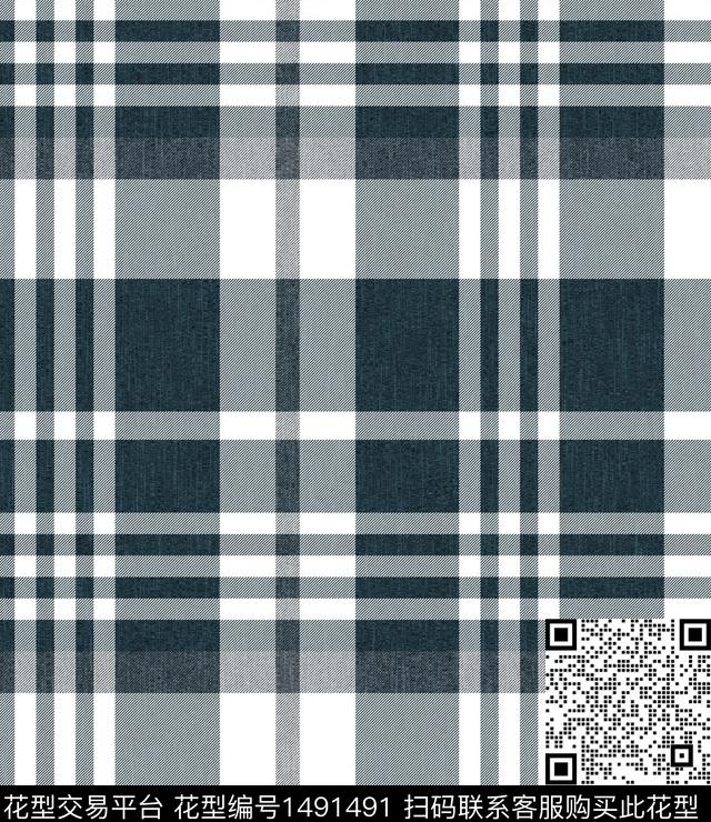 格子大牌风男装格子数码印花华亿平台下载（图片编号: 1491491） - 瓦栏（Walan）