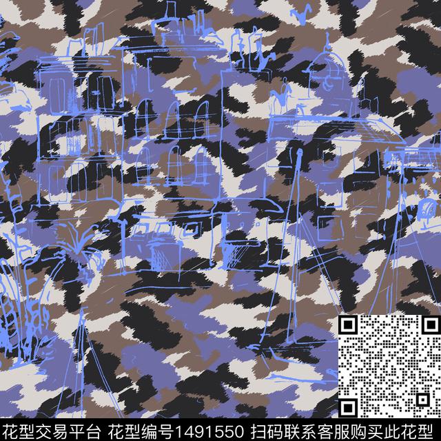 几何大牌风小碎花传统印花华亿平台下载（图片编号: 1491550） - 瓦栏（Walan）