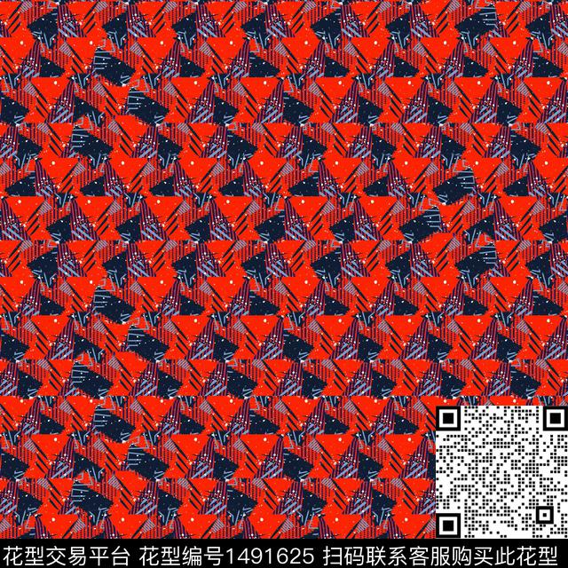 水彩几何小清新数码印花华亿平台下载（图片编号: 1491625） - 瓦栏（Walan）