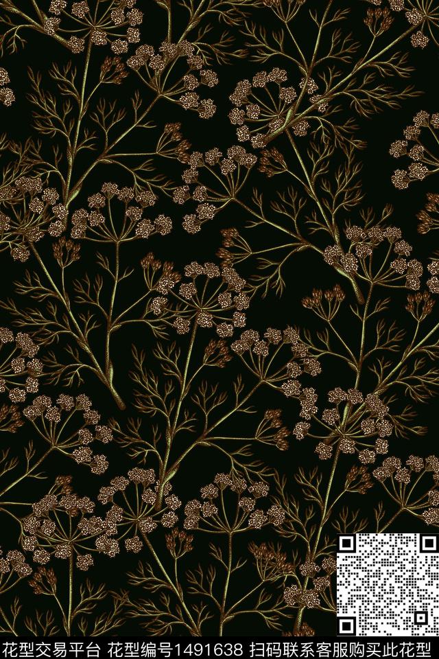 女装花卉大牌风数码印花华亿平台下载（图片编号: 1491638） - 瓦栏（Walan）