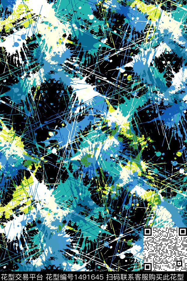 抽象男装户外家居服传统印花华亿平台下载（图片编号: 1491645） - 瓦栏（Walan）