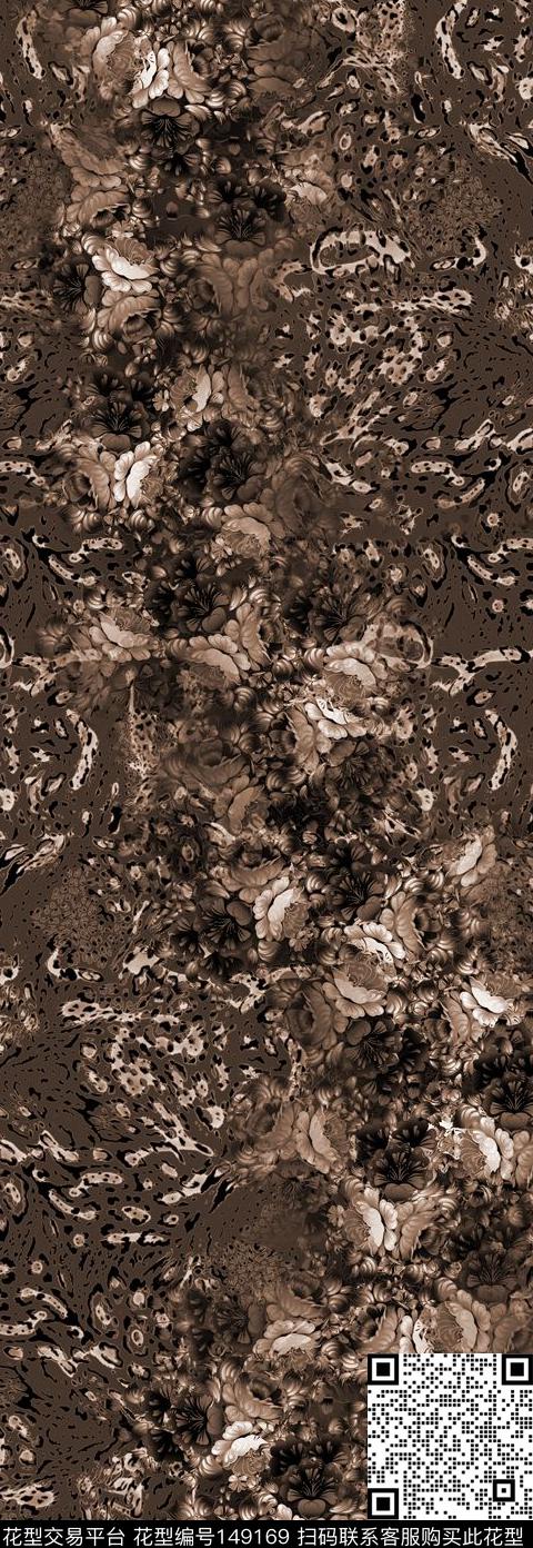 花朵花卉斑点数码印花华亿平台下载（图片编号: 149169） - 瓦栏（Walan）