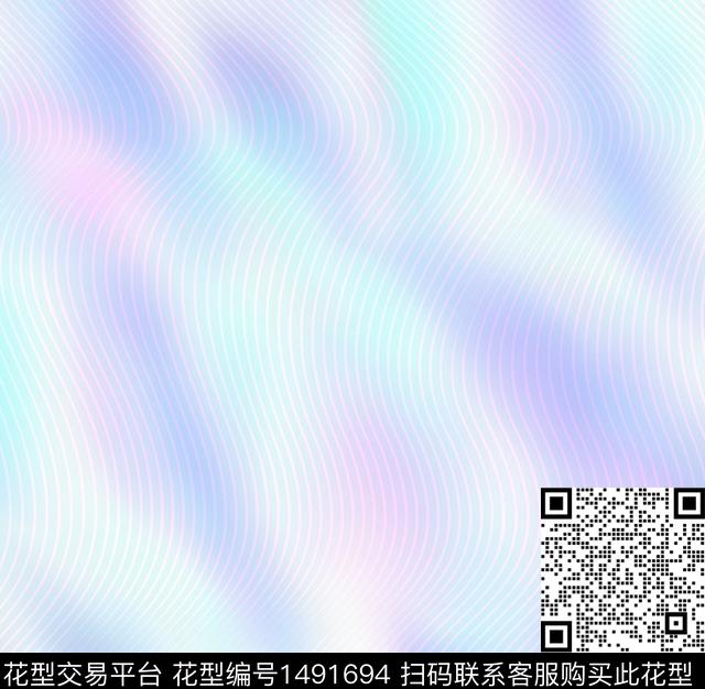 渐变大牌风抽象数码印花华亿平台下载（图片编号: 1491694） - 瓦栏（Walan）