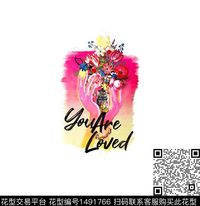 定位花字母扎染华亿平台数码印花华亿平台下载（图片编号: 1491766） - 瓦栏（Walan）