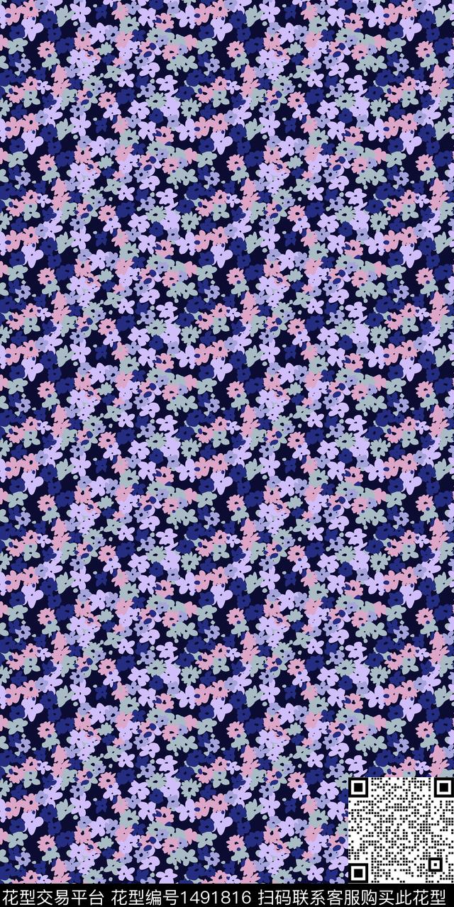 花卉小碎花熟女传统印花华亿平台下载（图片编号: 1491816） - 瓦栏（Walan）