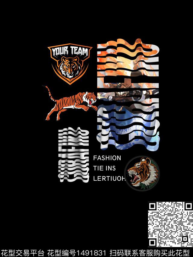 字母文字动物数码印花华亿平台下载（图片编号: 1491831） - 瓦栏（Walan）