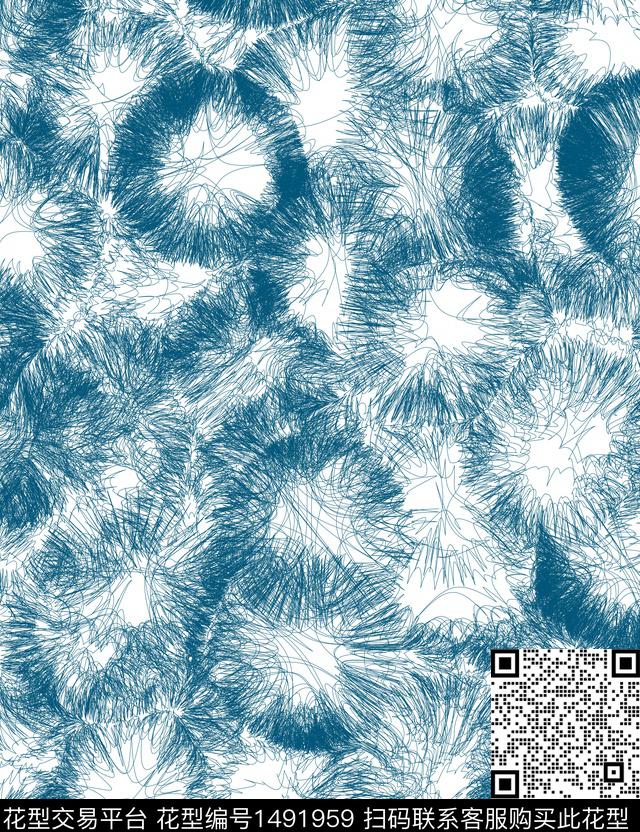 线条肌理女装传统印花华亿平台下载（图片编号: 1491959） - 瓦栏（Walan）