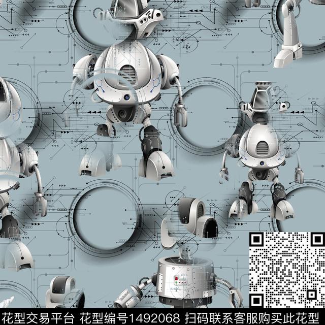 几何抽象男装大牌风数码印花华亿平台下载（图片编号: 1492068） - 瓦栏（Walan）