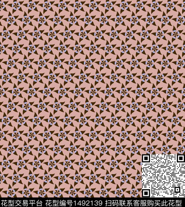 几何复古小碎花传统印花华亿平台下载（图片编号: 1492139） - 瓦栏（Walan）