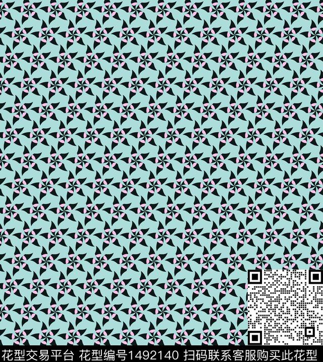 几何复古小碎花传统印花华亿平台下载（图片编号: 1492140） - 瓦栏（Walan）