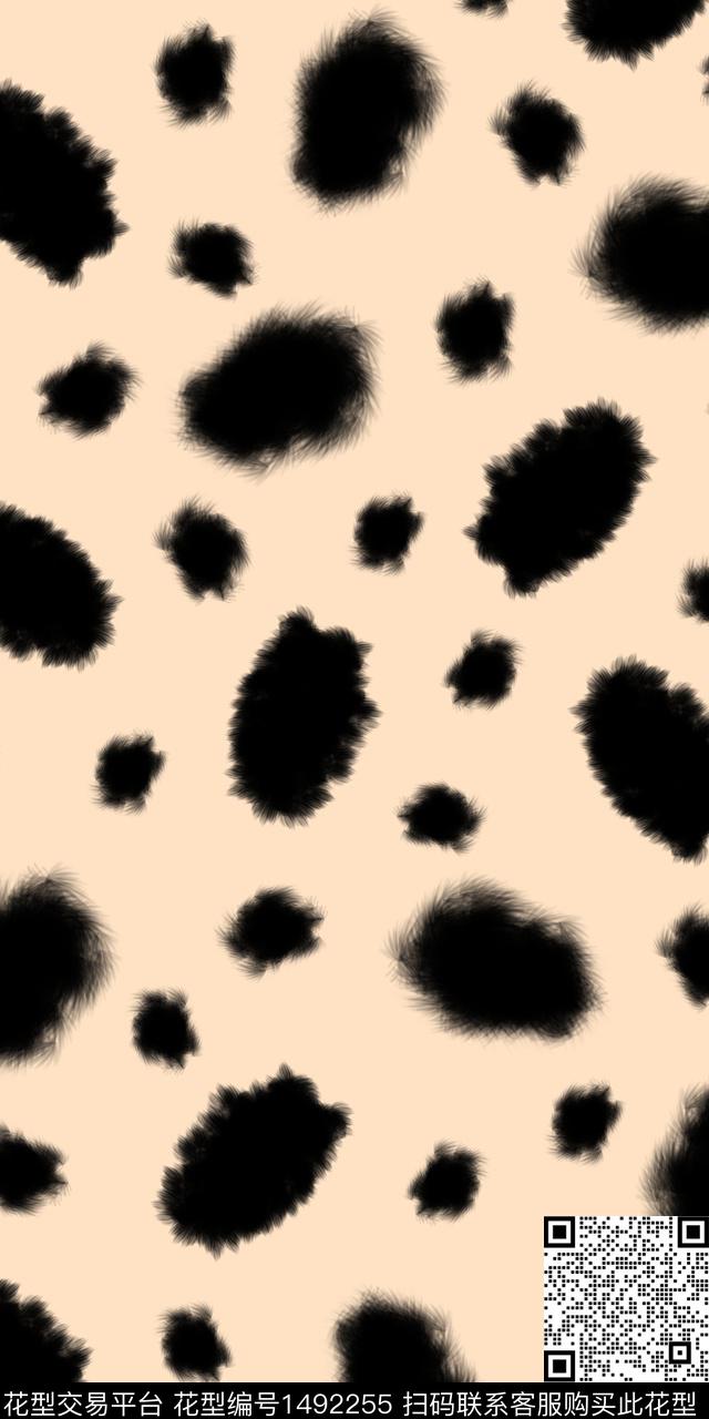 连衣裙动物纹抽象传统印花华亿平台下载（图片编号: 1492255） - 瓦栏（Walan）