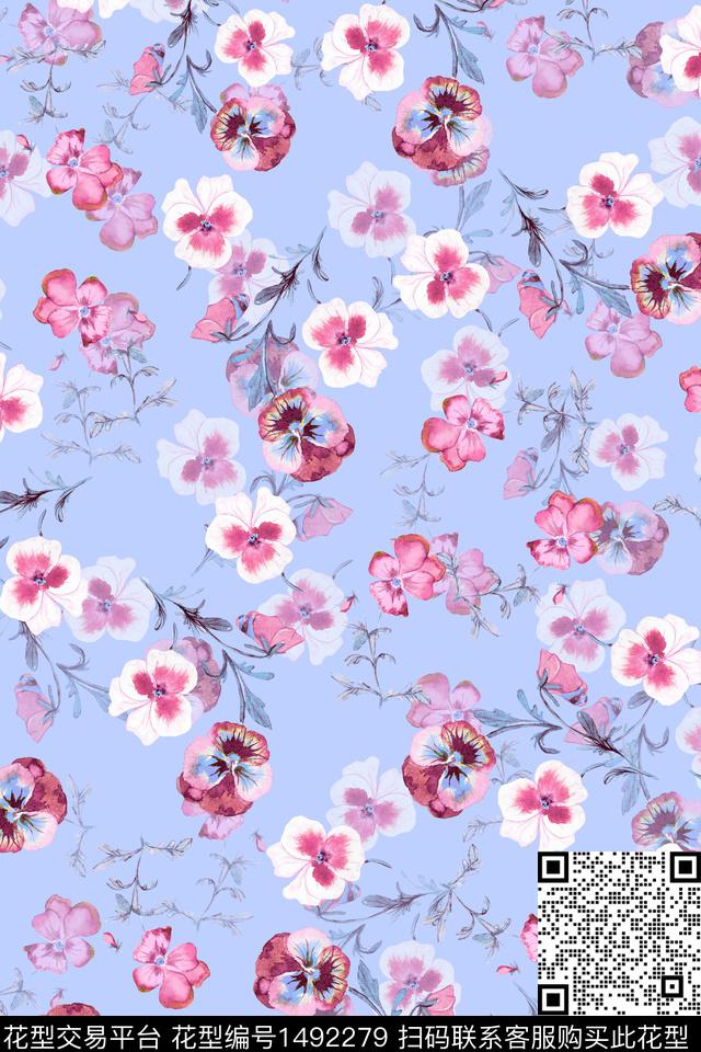 绿植树叶大牌风年轻女性数码印花华亿平台下载（图片编号: 1492279） - 瓦栏（Walan）