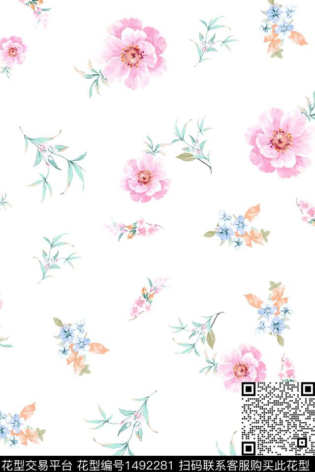 绿植树叶大牌风年轻女性数码印花华亿平台下载（图片编号: 1492281） - 瓦栏（Walan）