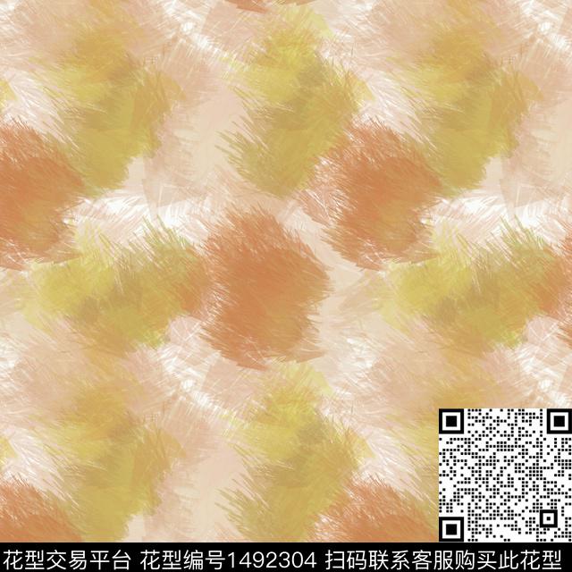 肌理抽象男装手绘数码印花华亿平台下载（图片编号: 1492304） - 瓦栏（Walan）