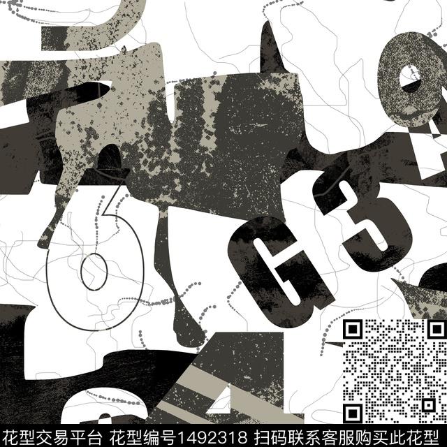 几何抽象男装线条传统印花华亿平台下载（图片编号: 1492318） - 瓦栏（Walan）