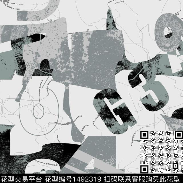 几何迷彩抽象男装传统印花华亿平台下载（图片编号: 1492319） - 瓦栏（Walan）