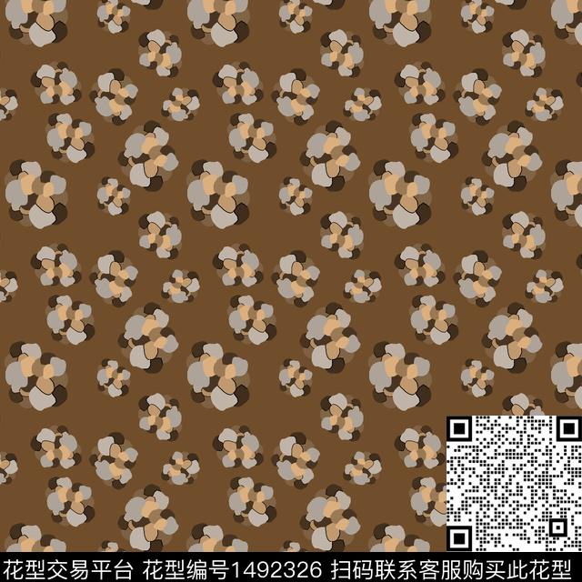 动物纹手绘波点传统印花华亿平台下载（图片编号: 1492326） - 瓦栏（Walan）