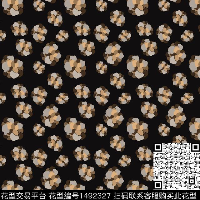 动物纹手绘波点传统印花华亿平台下载（图片编号: 1492327） - 瓦栏（Walan）