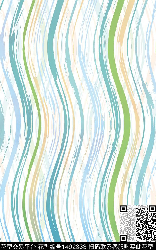 波浪纹瑜伽数码华亿平台数码印花华亿平台下载（图片编号: 1492333） - 瓦栏（Walan）