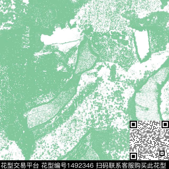 扎染华亿平台抽象男装大牌风传统印花华亿平台下载（图片编号: 1492346） - 瓦栏（Walan）