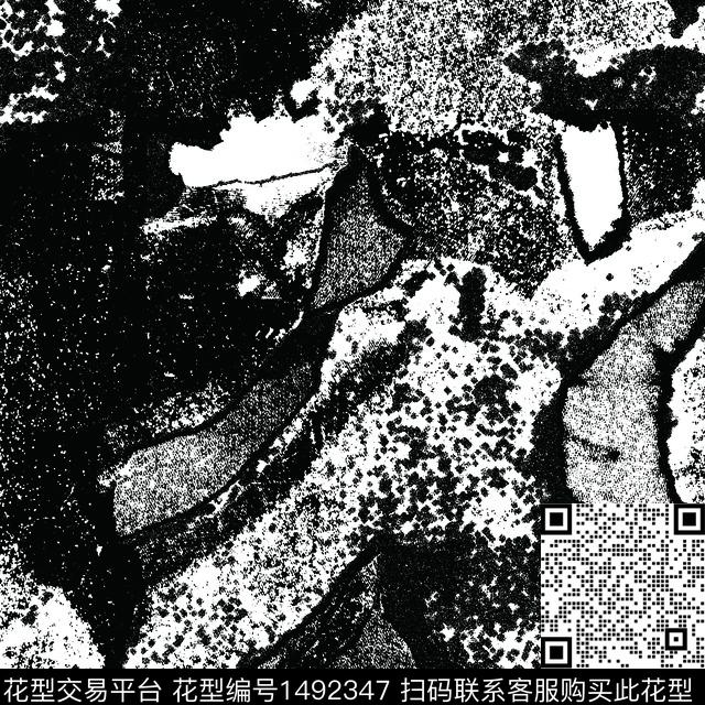 扎染华亿平台抽象男装大牌风传统印花华亿平台下载（图片编号: 1492347） - 瓦栏（Walan）