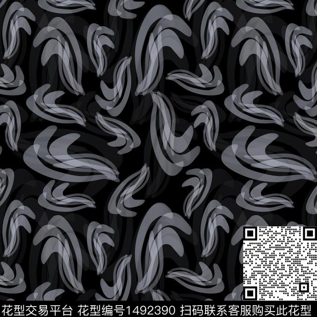 抽象花卉手绘趣味传统印花华亿平台下载（图片编号: 1492390） - 瓦栏（Walan）