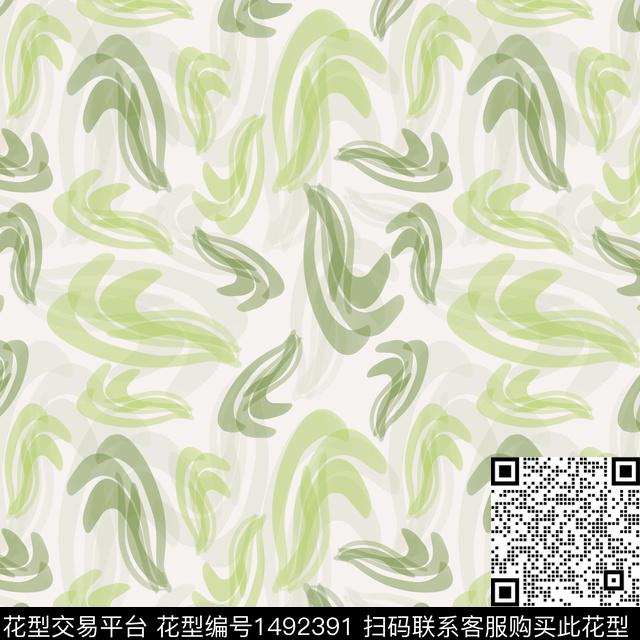 抽象花卉手绘趣味传统印花华亿平台下载（图片编号: 1492391） - 瓦栏（Walan）