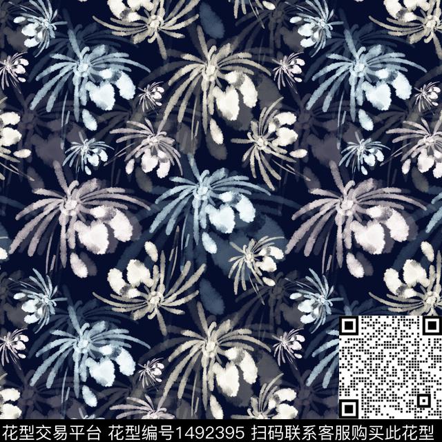 花卉蝴蝶手绘趣味传统印花华亿平台下载（图片编号: 1492395） - 瓦栏（Walan）