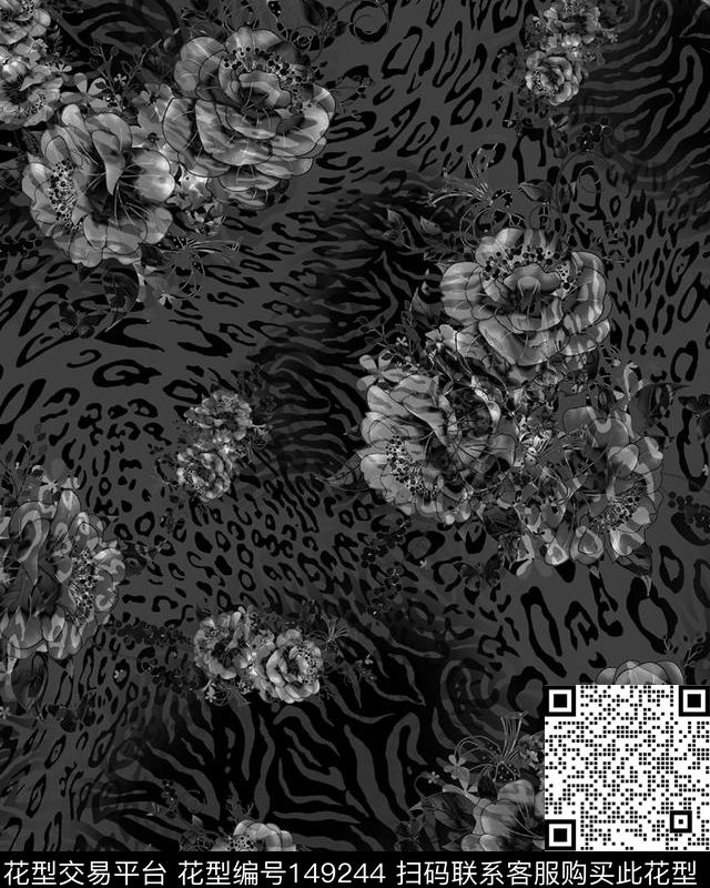 花卉动物纹数码印花华亿平台下载（图片编号: 149244） - 瓦栏（Walan）