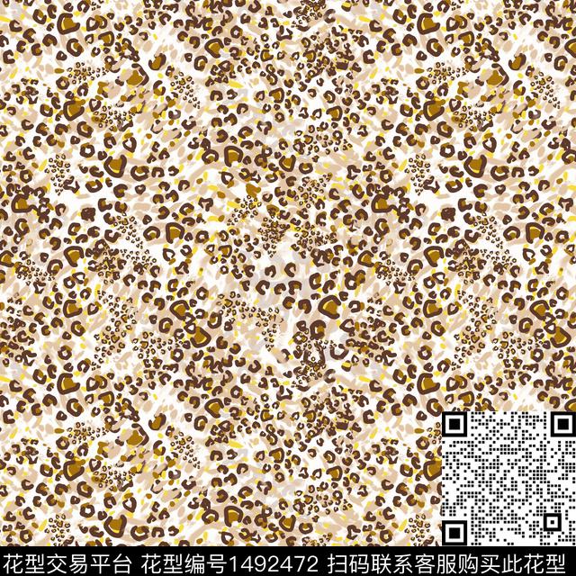 动物纹手绘趣味数码印花华亿平台下载（图片编号: 1492472） - 瓦栏（Walan）