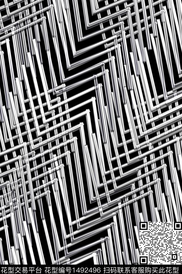 抽象男装户外家居服数码印花华亿平台下载（图片编号: 1492496） - 瓦栏（Walan）