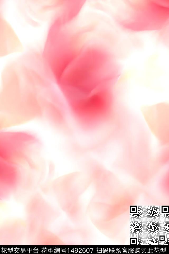 肌理扎染华亿平台大牌风数码印花华亿平台下载（图片编号: 1492607） - 瓦栏（Walan）